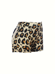  Women's Slogan & Cow & Leopard Print Shorts