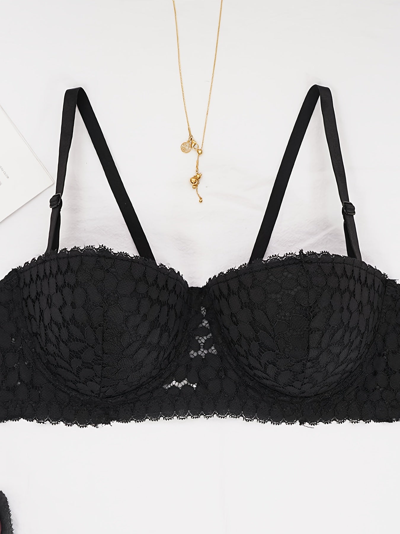Lace Push Up Bra Cut Out - Comfortable & Breathable