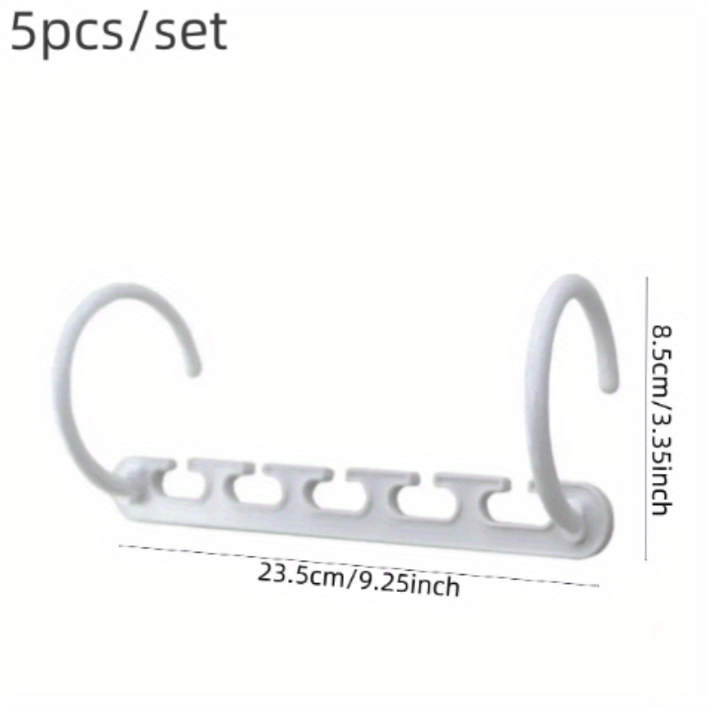 5pcs Folding Windproof Hanger, Space Saving Multifunctional Plastic Hanger