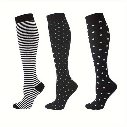 3 Pairs Compression Socks 20-30 mmHg for Women & Men
