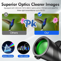 High Power Monocular Telescope for Bird Watching Hiking