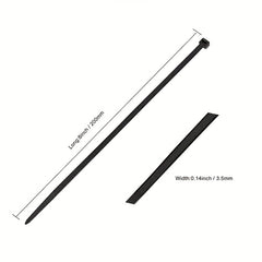 400pcs Nylon Cable Ties, Self Locking Plastic, Garden Bonsai Wire Zip Ties