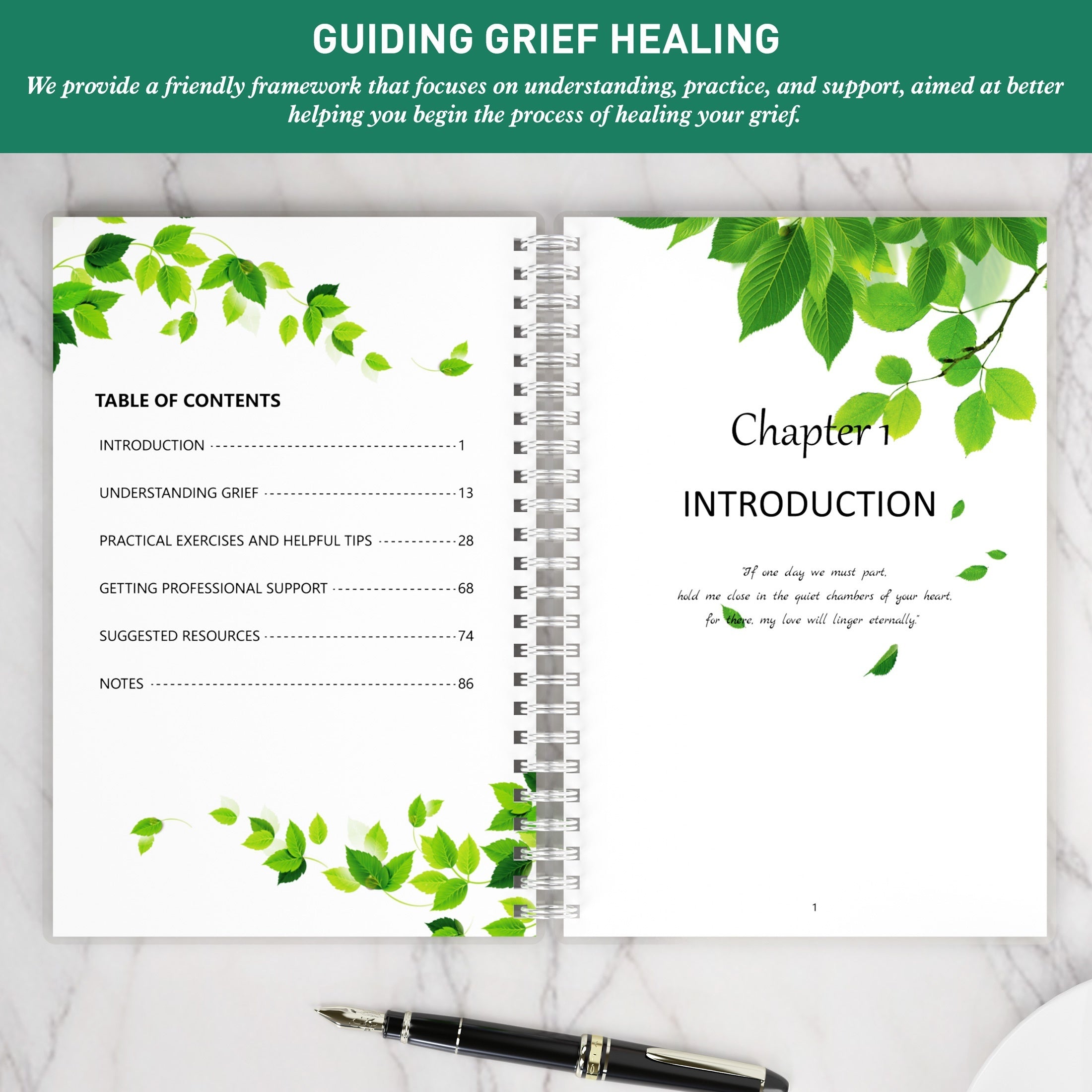 Grief Healing Workbook for Adults Coping with Loss - Guided Journaling