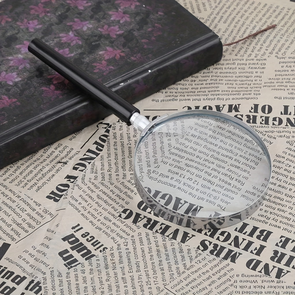 10X Magnification Handheld Magnifier Magnifying Glass Handle Low Vision Aid