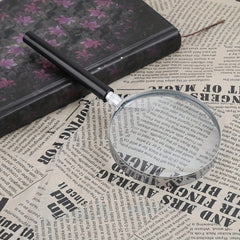 10X Magnification Handheld Magnifier Magnifying Glass Handle Low Vision Aid