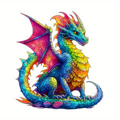 Flying Dragon Wooden Jigsaw Puzzle Hard Brain Teaser for Adults