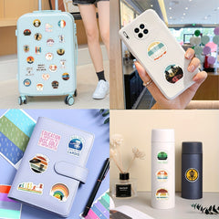 63pcs Waterproof Disc Golf Vinyl Stickers for Water Bottle Laptop Skate