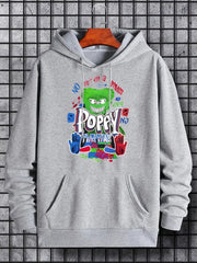 Vintage Graphic Print Hoodie Men's Pullover Hooded Sweatshirt