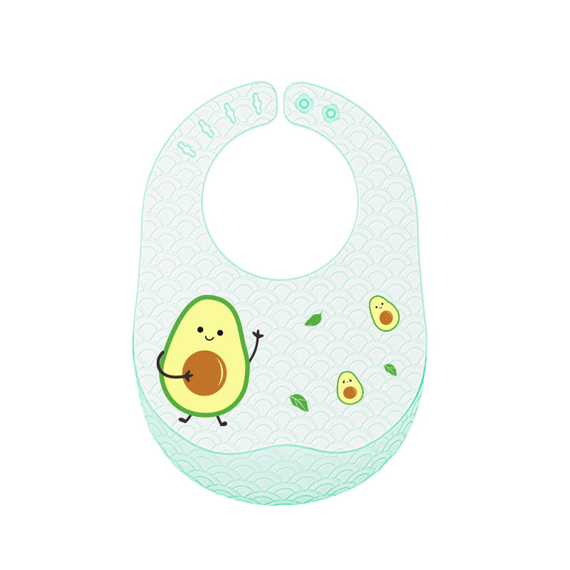 Ultra Light Silicone Bibs for Babies Waterproof Soft Food Pockets