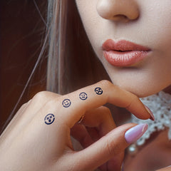 Geometric Animal Word Tattoo Stencil & Dye Paste Set