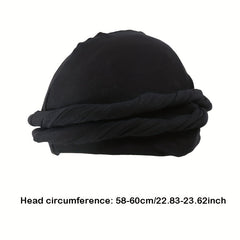 Ethnic Style Men's Turban Hat Soft Elastic Wrapped Head Hat