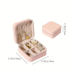 Jewelry Storage Case Portable Zipper Organizer Box