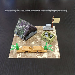 Military Camouflage Base Plate Building Block Toy for Kids