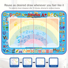 Ocean Themed Magical Painting Mat for Kids Large Water Canvas Art Activity