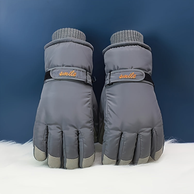 Men's Thickened Warm & Cold proof Outdoor Skiing Gloves Touch Screen