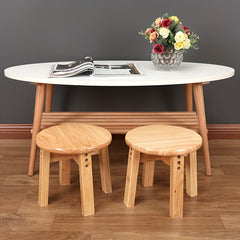Durable Solid Wood Small Round Stool Shoe Changing Seat