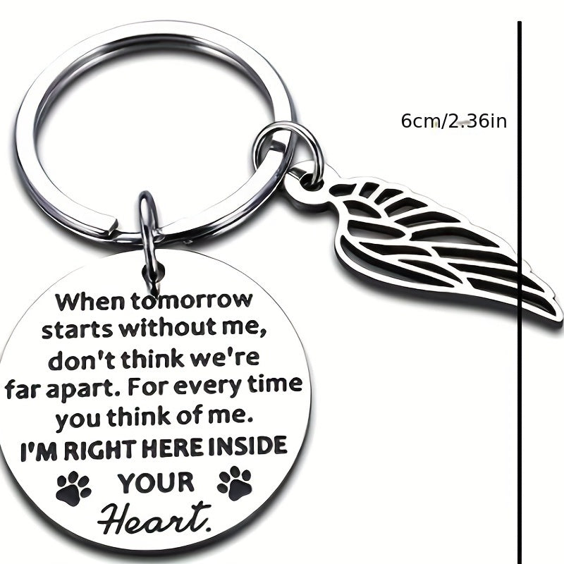 Dog Memorial Keychain Remembrance Gift Bereavement Pet Loss Puppy Sympathy
