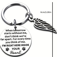 Dog Memorial Keychain Remembrance Gift Bereavement Pet Loss Puppy Sympathy