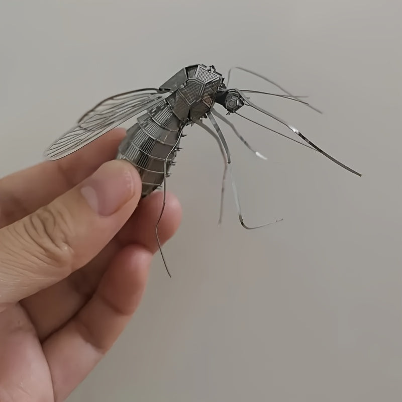 Metallic Mosquito Puzzle Toy for Home Decor & Education