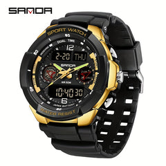 SANDA Youth Sporty Starlight Waterproof Night Light Watch