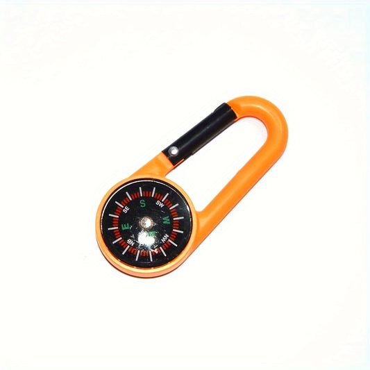 Plastic Carabiner Compass Keychain for Outdoor Camping