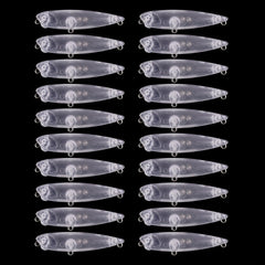 20pcs DIY Jerkbaits and Crankbaits Unpainted Fishing Lures for Customization
