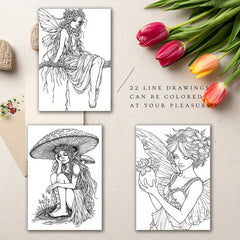 Spring Fairy Coloring Book - Ideal Gift for Adults - Valentine's, Christmas