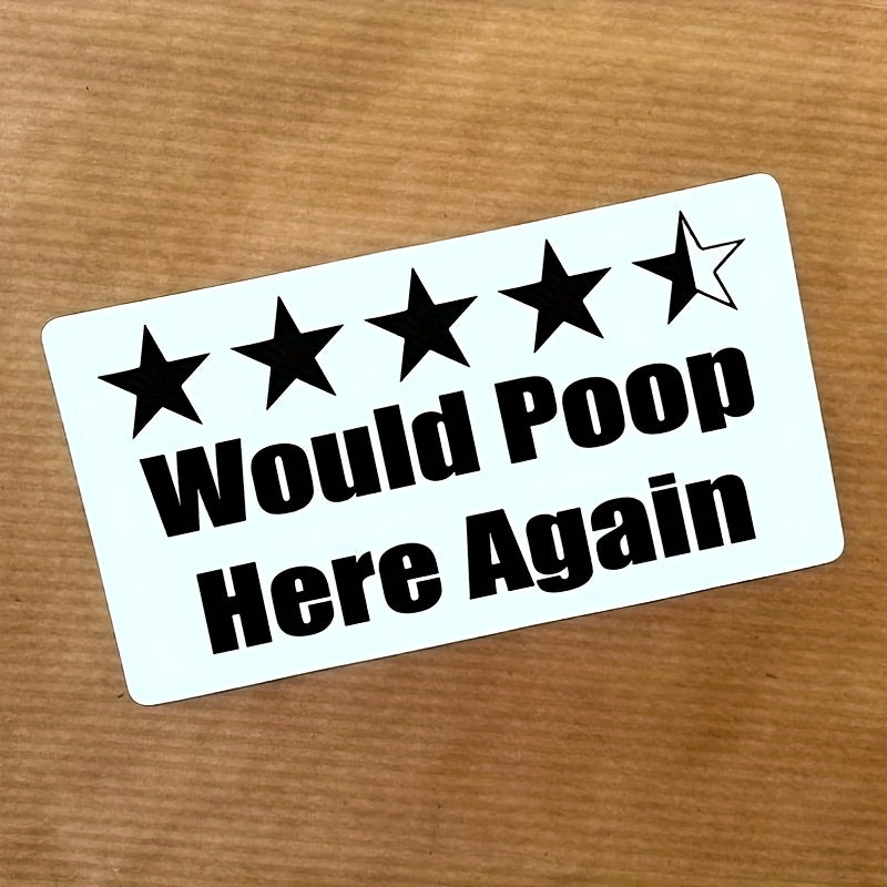 10pcs Would Poop Here Again Prank Stickers