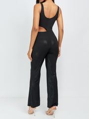 Women's Backless Flare Leg Jumpsuit