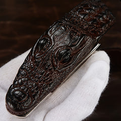 Men's Crocodile Leather Belt Automatic Buckle Pure Cowhide Plus