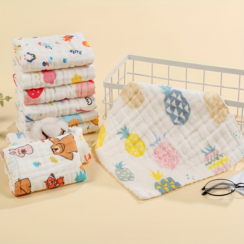 Baby Toddler 6 Layer Cartoon Bib Towel