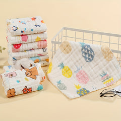 Baby Toddler 6 Layer Cartoon Bib Towel