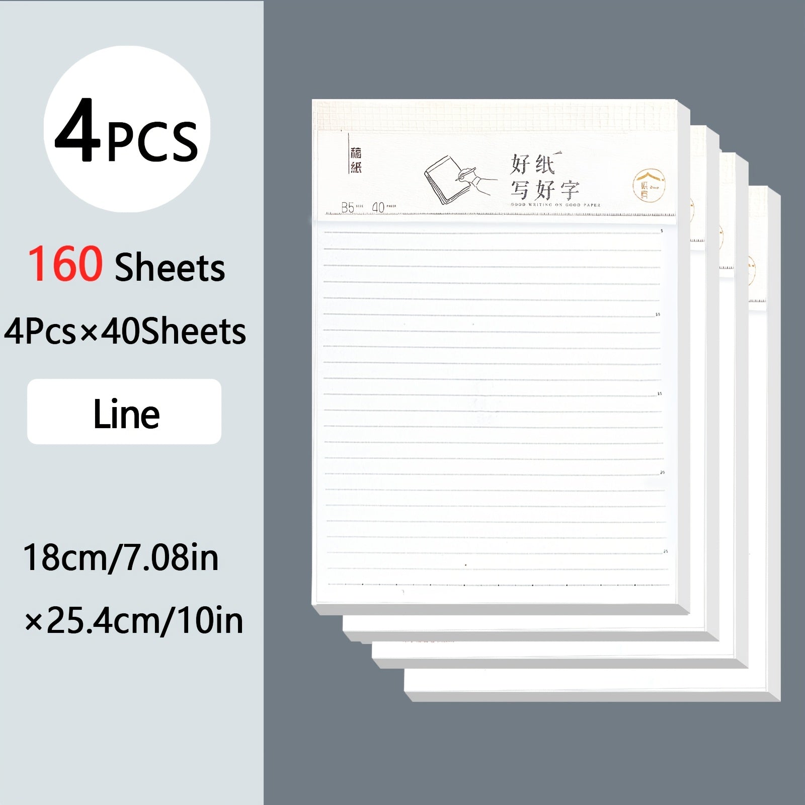 Calligraphy Workbook - 160 Tear Off Sheets - Grid & Character Posters