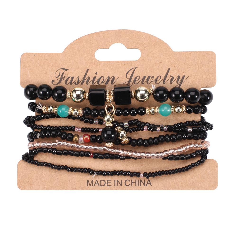 Colorful Bohemian Beaded Bracelet Stackable Hand Jewelry