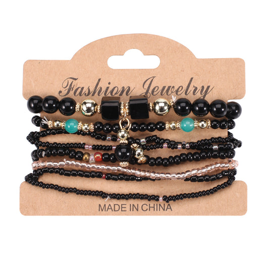 Colorful Bohemian Beaded Bracelet Stackable Hand Jewelry