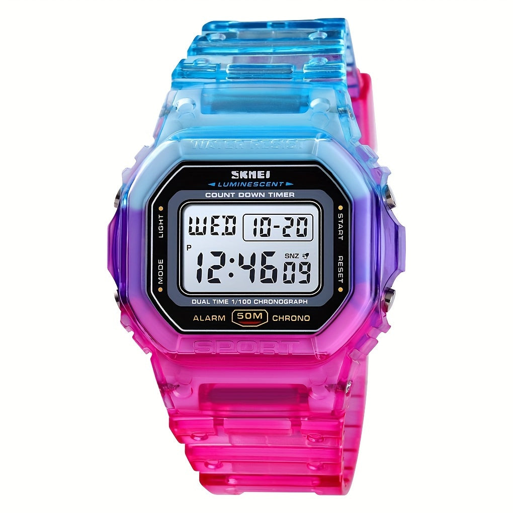 Unisex Block Electronic Watch Waterproof LED Sports Digital Watch
