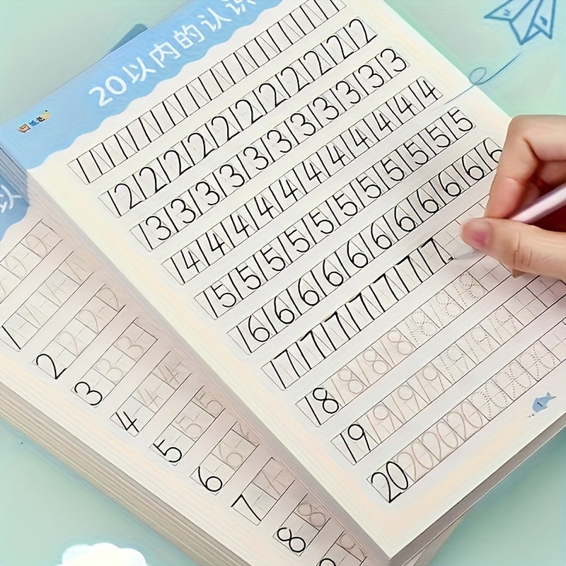 Kids' Math Workbook 40 Sheets for Number Recognition, Addition & Subtraction
