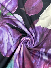  Floral Print High Rise Wide Leg Trousers