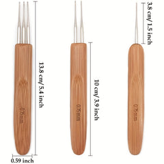 3pcs Long Hair Lock Crochet Knitting Hook Hair Tools 0.75mm 0.5mm