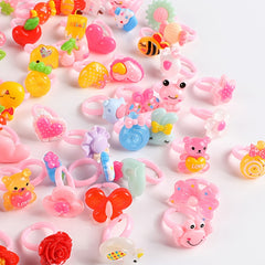 20pcs Cute Cartoon Kids Rings Set