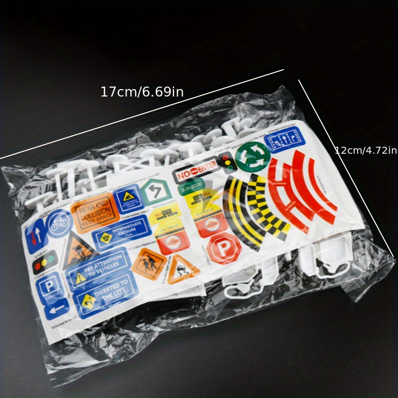 28pcs Traffic Signs Educational Toy For Traffic Car Gift