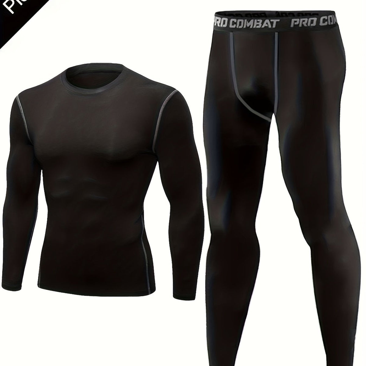Men's Athletic Tracksuit Skinny Fit Long Sleeve Jersey And Stretch Leggings