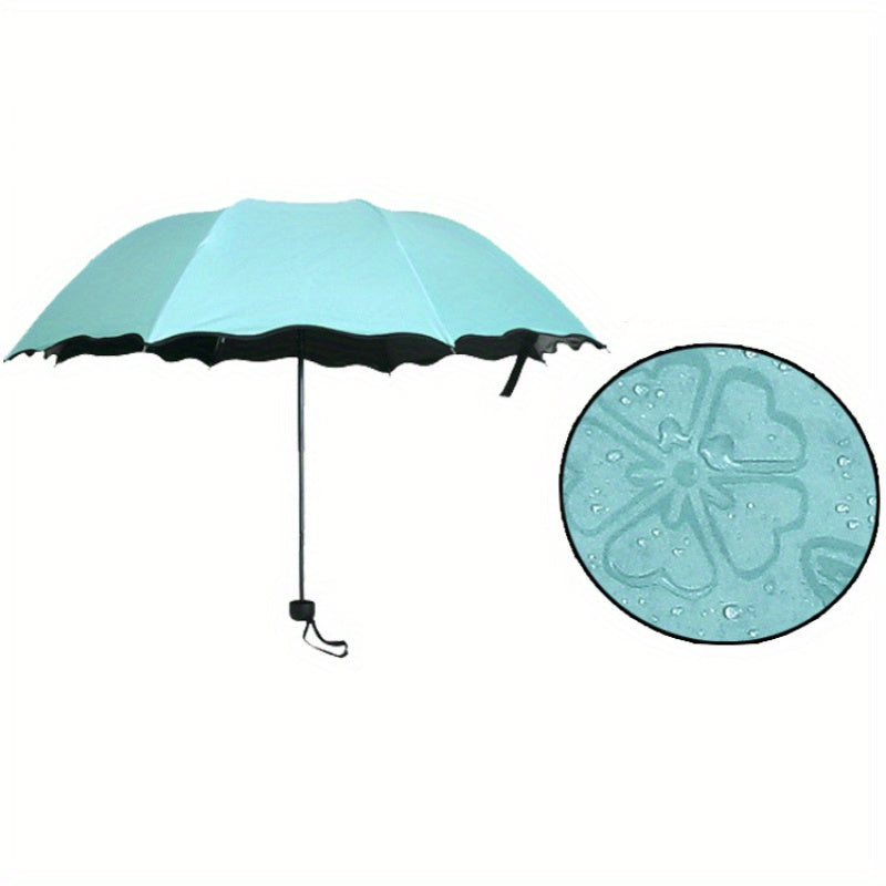 Water Blossom Flowering Folding Manual Umbrella