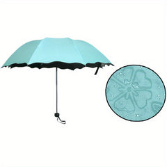 Water Blossom Flowering Folding Manual Umbrella