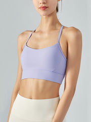 Solid Halter Neck Sports Bra High Stretch Running Yoga Bra