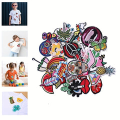 J CARP Embroidered Patches On Girls' Clothes Iron-On Sticker Patches