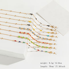 Colorful Glasses Chain Eyes Cross Drop Shaped Mask Chain Earphone Chain