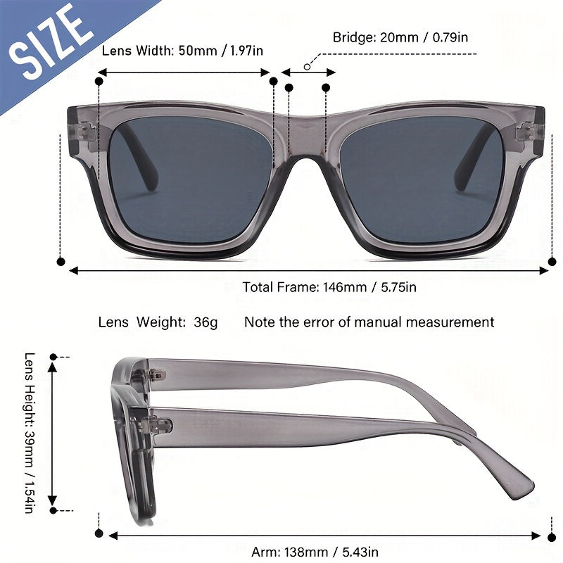 Men's Square Frame Sunglasses Sunshade Outdoor Cycling Sunglasses