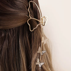 Golden Tassel Hair Claw Accessory for Women Girls