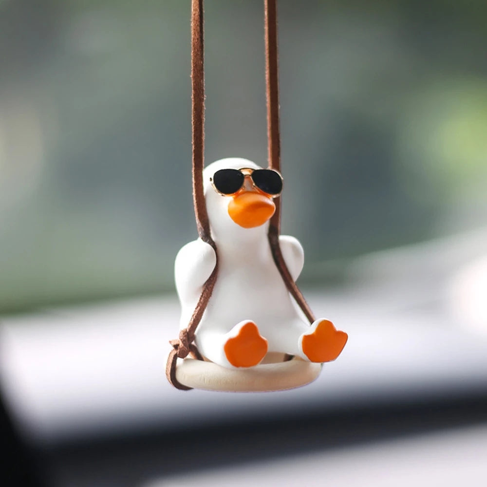 Swing Duck Pendant Car Rearview Mirror Ornament